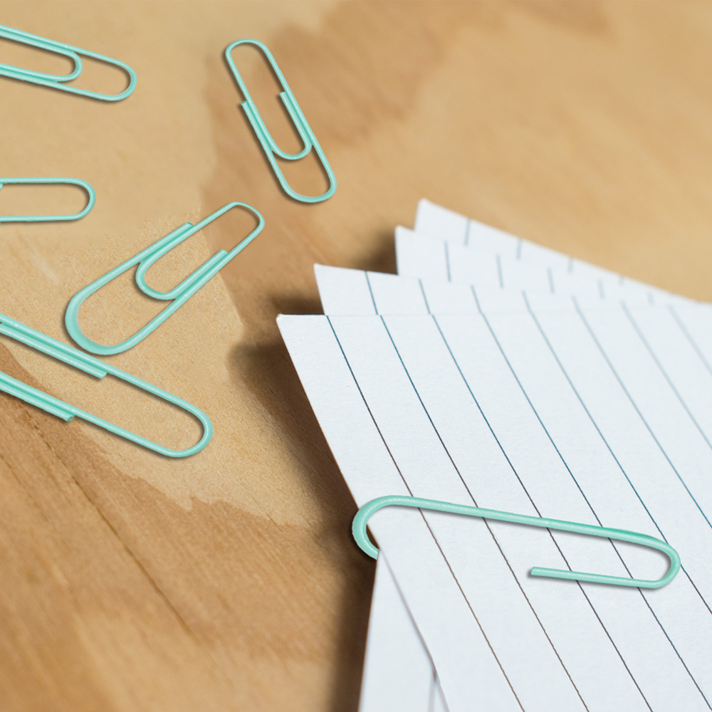 Teal Jumbo Paper Clips - 75 Pack