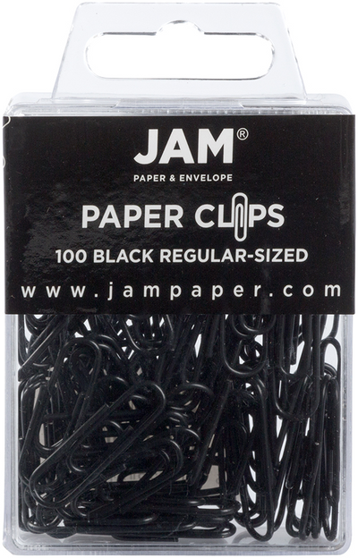 Black Standard Paper Clips - 100 Pack