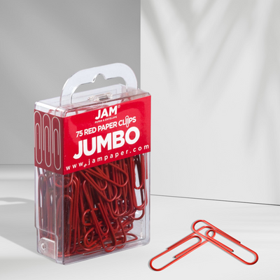 Red Jumbo Paper Clips - 75 Pack