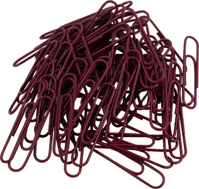 Burgundy Jumbo Paper Clips - 75 Pack