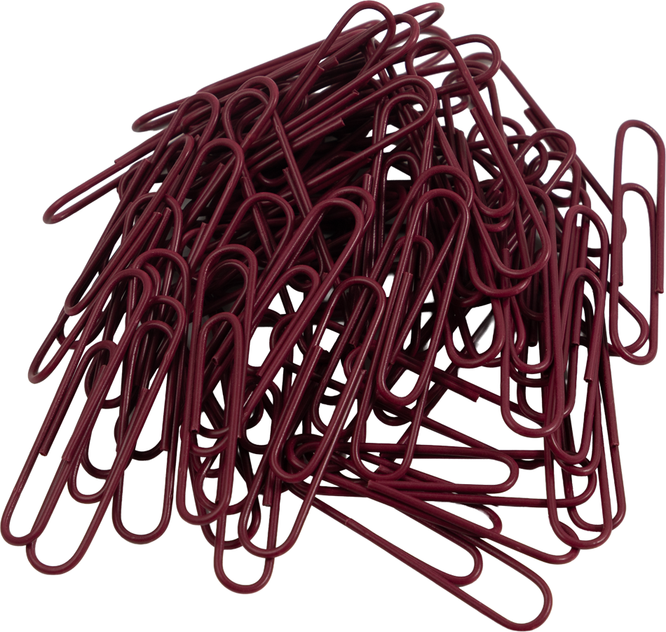 Burgundy Jumbo Paper Clips - 75 Pack