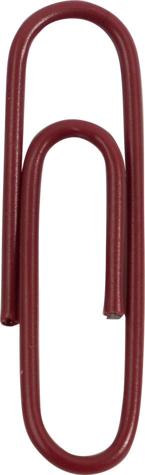 Burgundy Standard Paper Clips - 100 Pack