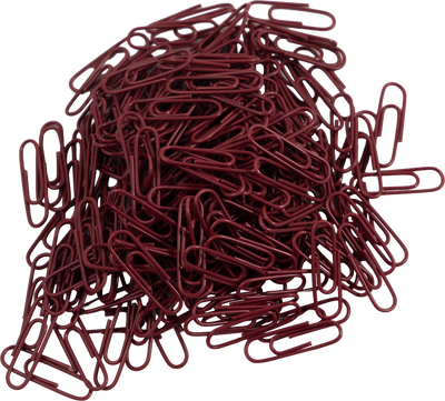 Burgundy Standard Paper Clips - 100 Pack
