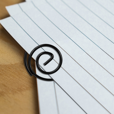 Black Circular "Cloops" Paper Clips - 50 Pack