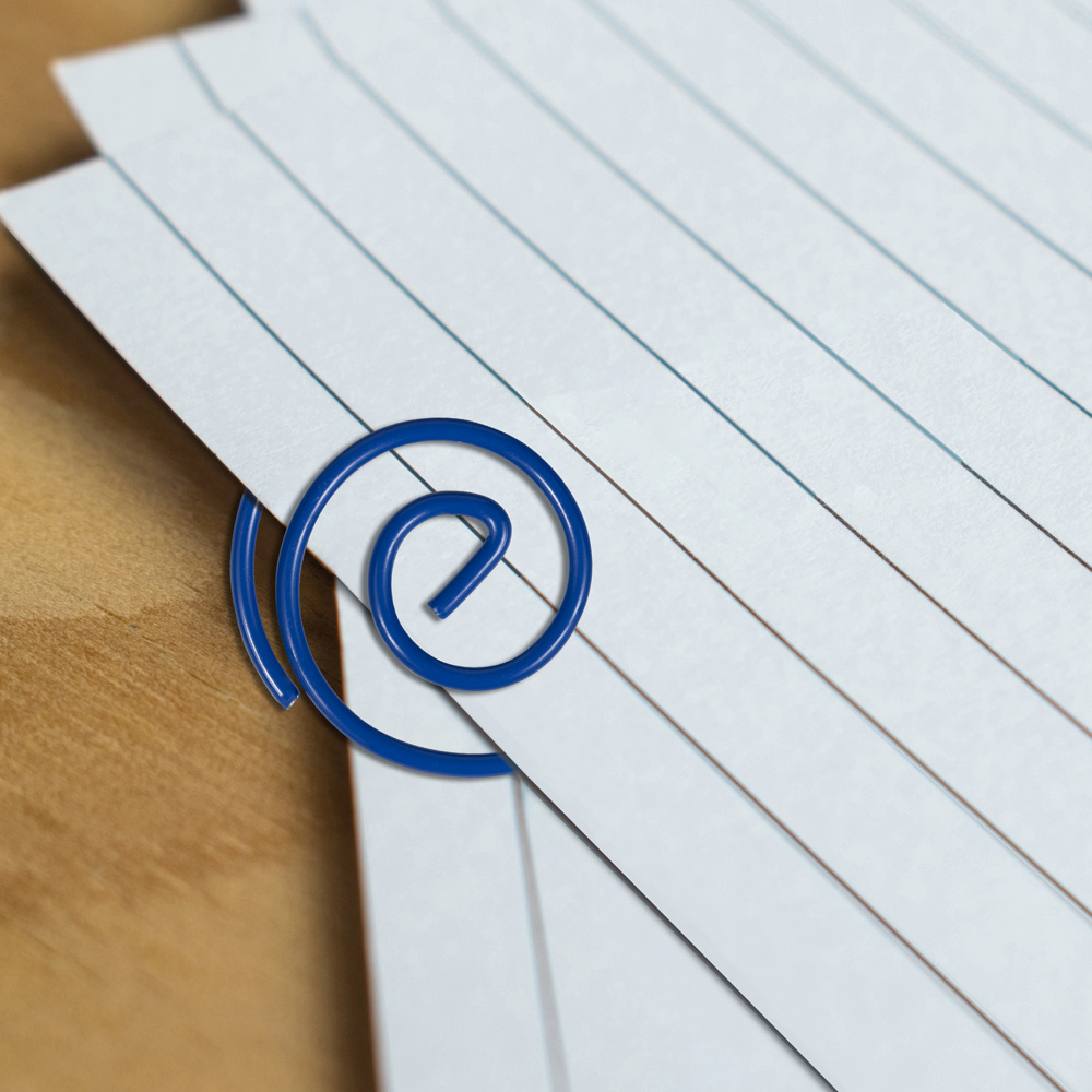 Dark Blue Circular "Cloops" Paper Clips - 50 Pack