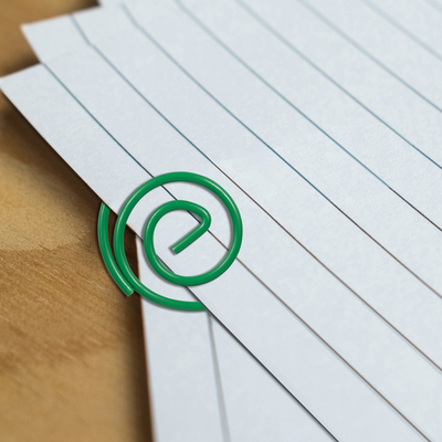 Green Circular "Cloops" Paper Clips - 50 Pack