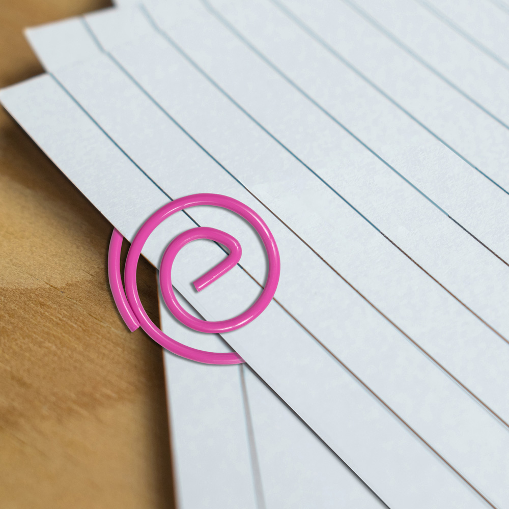 Hot Pink Circular "Cloops" Paper Clips - 50 Pack