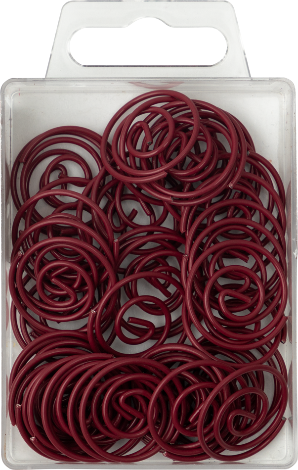 Burgundy Circular "Cloops" Paper Clips - 50 Pack