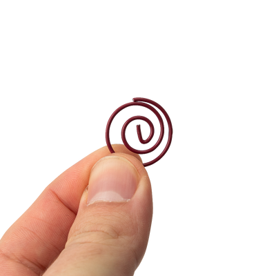 Burgundy Circular "Cloops" Paper Clips - 50 Pack