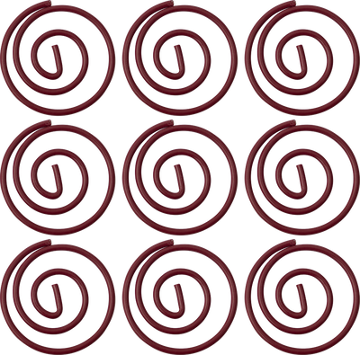 Burgundy Circular "Cloops" Paper Clips - 50 Pack