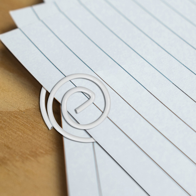 White Circular "Cloops" Paper Clips - 50 Pack
