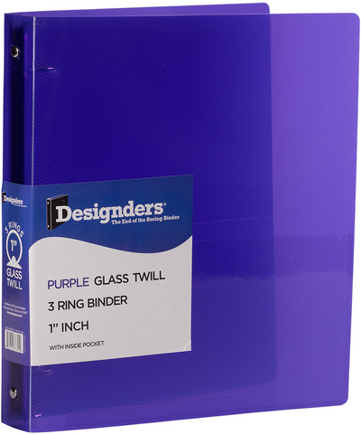 Purple Plastic 1 Inch 3-Ring Binder