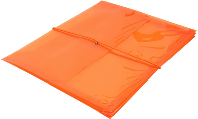 Orange Letter (9 3/4 x 13) Booklet with 2 5/8" Expansion Plastic Envelopes with Elastic Plastic