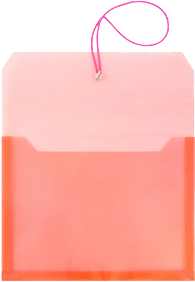 Red Letter (9 3/4 x 13) Booklet with 2 5/8" Expansion Plastic Envelopes with Elastic Plastic
