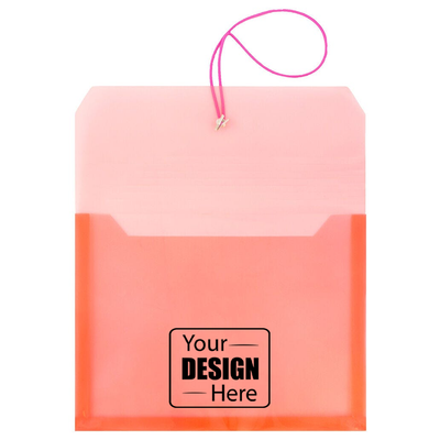 Red Letter (9 3/4 x 13) Booklet with 2 5/8" Expansion Plastic Envelopes with Elastic Plastic