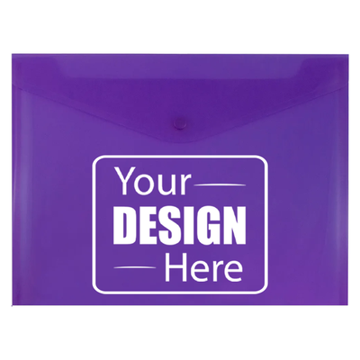 Purple Letter Booklet Plastic Envelopes (9 3/4 x 13) with Snap Closure