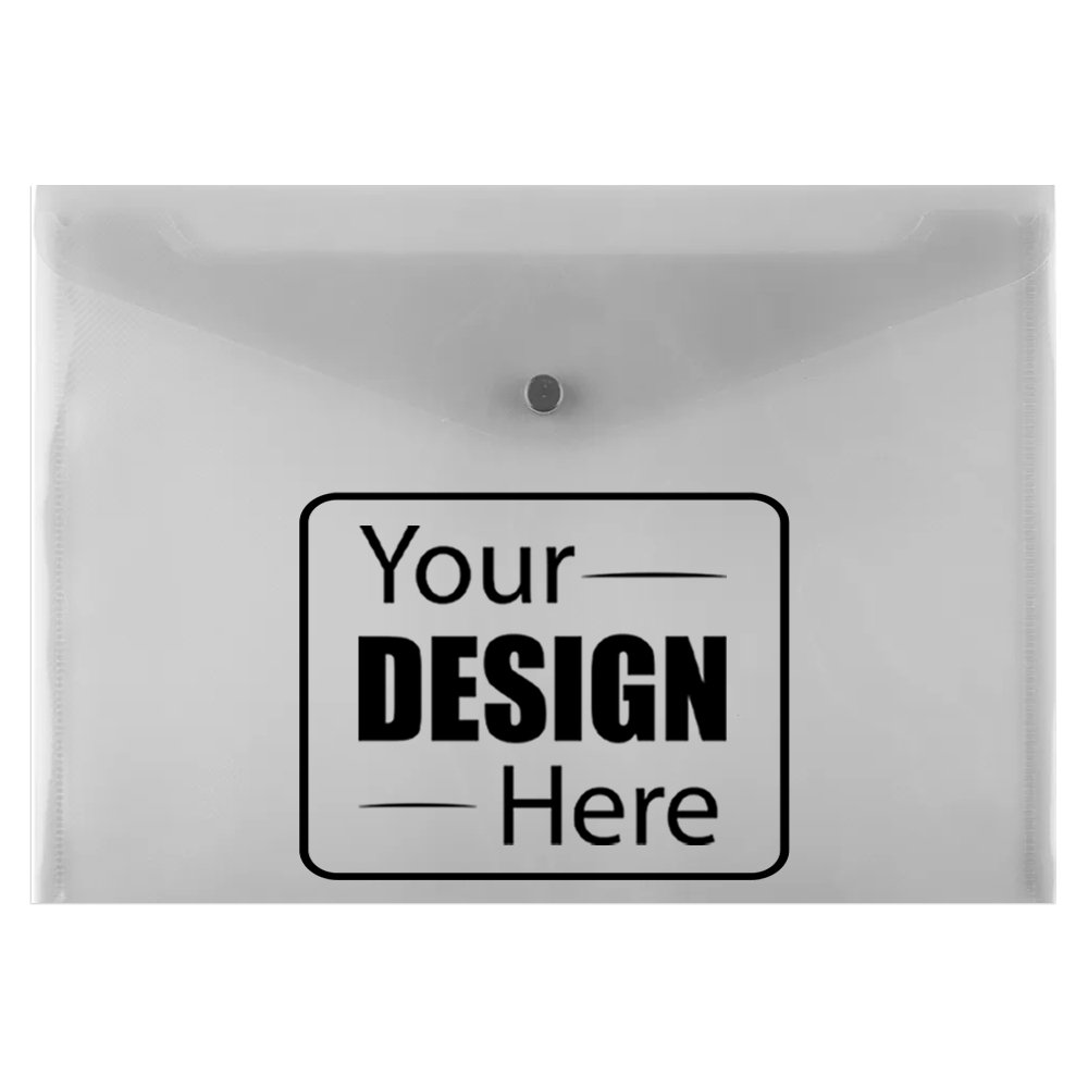 Smoke Gray Letter Booklet Plastic Envelopes (9 3/4 x 13) with Snap Closure