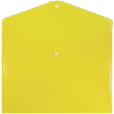 Yellow Letter Booklet Plastic Envelopes (9 3/4 x 13) with Snap Closure