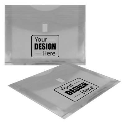Smoke Gray Letter Booklet with 2" Expansion Plastic Envelopes (9 3/4 x 13) with Hook and Loop Closure