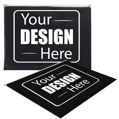 Black Letter Booklet Plastic Envelopes (9 3/4 x 13) with Zip Closure