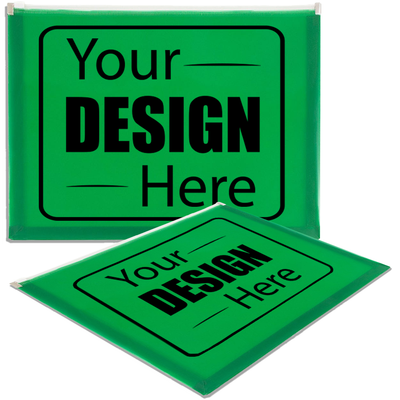 Green Letter Booklet Plastic Envelopes (9 3/4 x 13) with Zip Closure