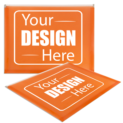 Orange Letter Booklet Plastic Envelopes (9 3/4 x 13) with Zip Closure