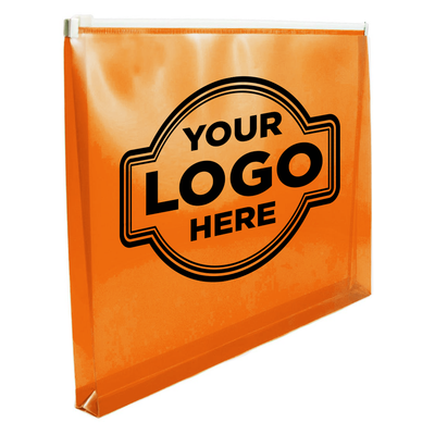 Orange Letter Booklet Plastic Envelopes (9 3/4 x 13) with Zip Closure
