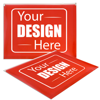Red Letter Booklet Plastic Envelopes (9 3/4 x 13) with Zip Closure