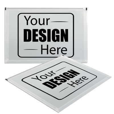 White Letter Booklet Plastic Envelopes (9 3/4 x 13) with Zip Closure