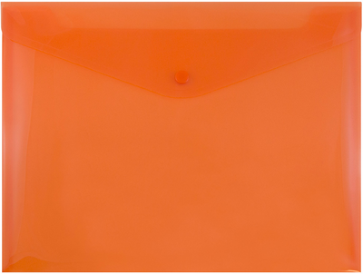 Orange Letter Booklet Plastic Envelopes (9 3/4 x 13) with Snap Closure