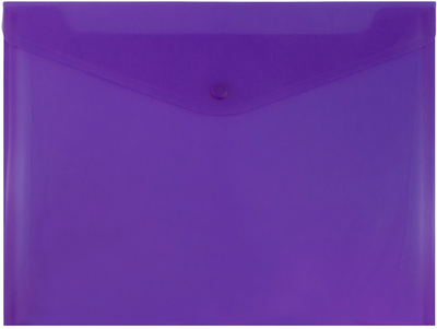 Purple Letter Booklet Plastic Envelopes (9 3/4 x 13) with Snap Closure