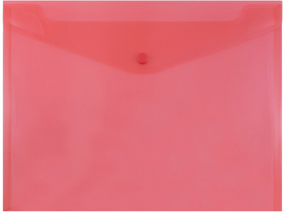 Red Letter Booklet Plastic Envelopes (9 3/4 x 13) with Snap Closure
