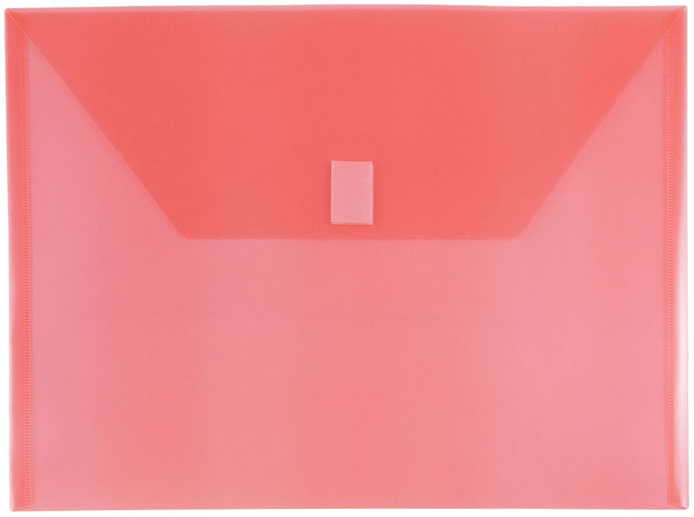 Red Letter Booklet Plastic Envelopes (9 3/4 x 13) with Hook and Loop Closure