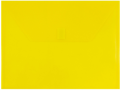 Yellow Letter Booklet Plastic Envelopes (9 3/4 x 13) with Hook and Loop Closure