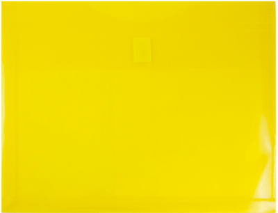 Yellow Letter Booklet with 1" Expansion Plastic Envelopes (9 3/4 x 13) with Hook and Loop Closure