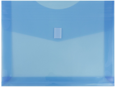 Blue Letter Booklet with 2" Expansion Plastic Envelopes (9 3/4 x 13) with Hook and Loop Closure