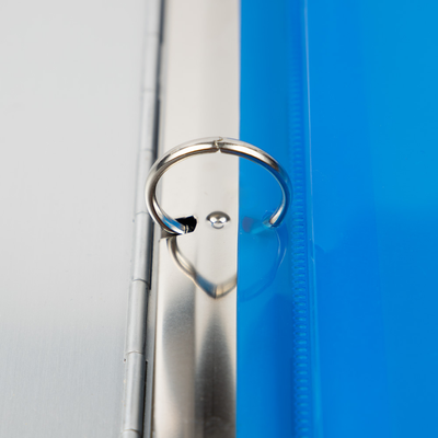 Blue Letter Booklet 3 Hole Punch with 1" Expansion Plastic Envelopes (9 1/2 x 11 1/2) with Hook and Loop Closure