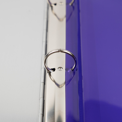 Purple Letter Booklet 3 Hole Punch with 1" Expansion Plastic Envelopes (9 1/2 x 11 1/2) with Hook and Loop Closure
