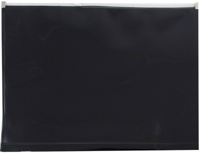 Black Letter Booklet Plastic Envelopes (9 3/4 x 13) with Zip Closure