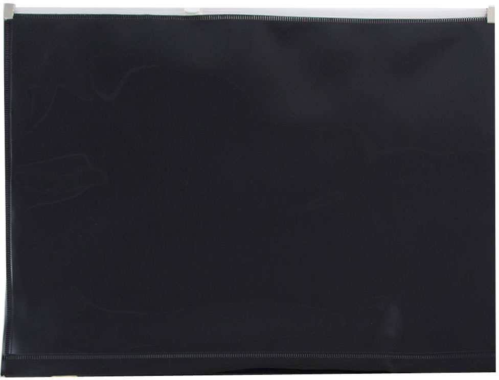 Black Letter Booklet Plastic Envelopes (9 3/4 x 13) with Zip Closure