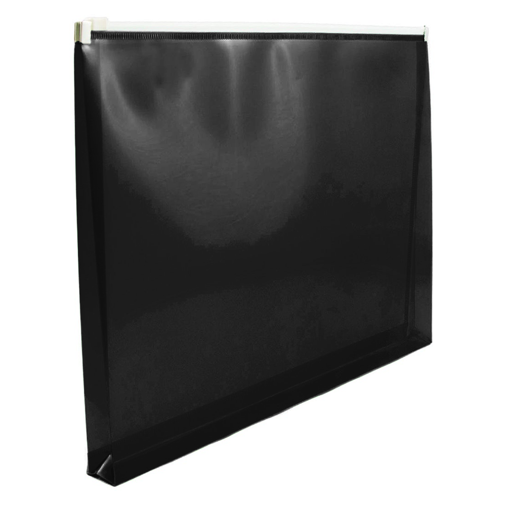 Black Letter Booklet Plastic Envelopes (9 3/4 x 13) with Zip Closure