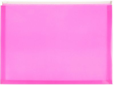 Hot Pink Letter Booklet Plastic Envelopes (9 3/4 x 13) with Zip Closure