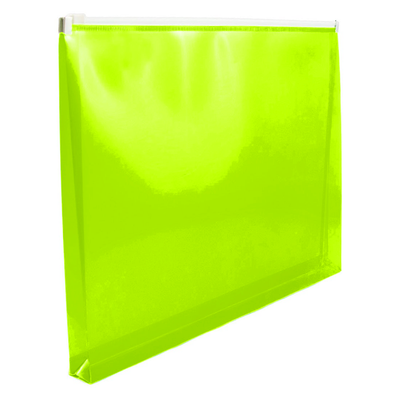 Lime Green Letter Booklet Plastic Envelopes (9 3/4 x 13) with Zip Closure