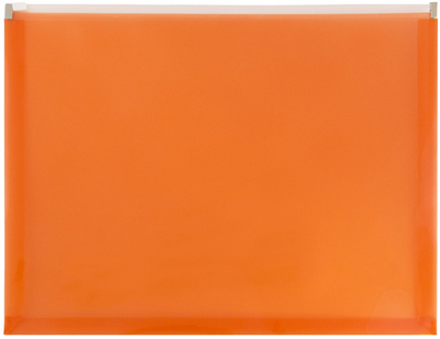Orange Letter Booklet Plastic Envelopes (9 3/4 x 13) with Zip Closure