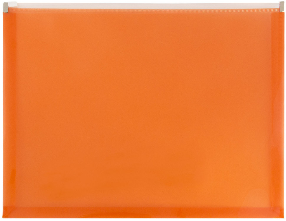 Orange Letter Booklet Plastic Envelopes (9 3/4 x 13) with Zip Closure