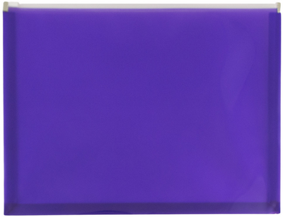 Purple Letter Booklet Plastic Envelopes (9 3/4 x 13) with Zip Closure