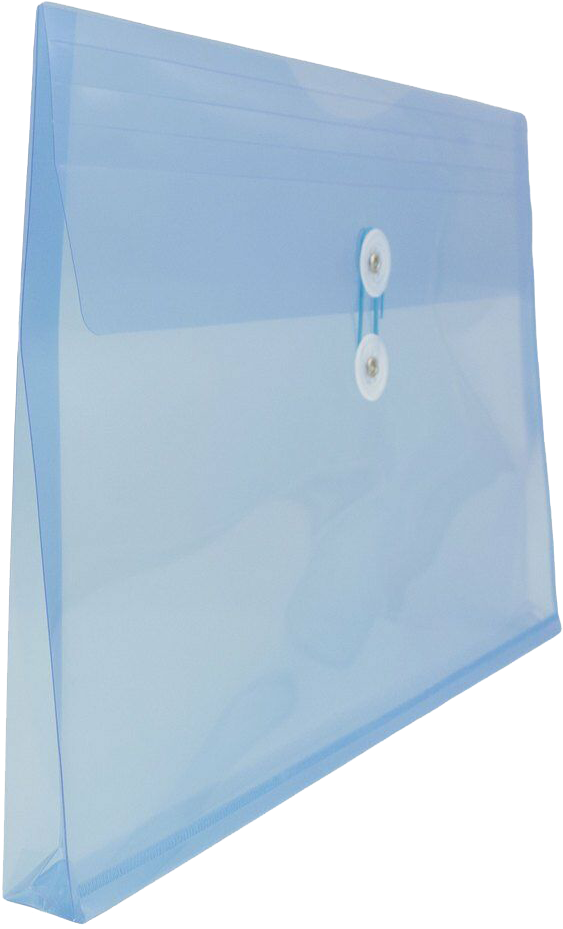 Blue Legal Open End Plastic Envelopes (9 3/4 x 14 1/2) with Button & String
