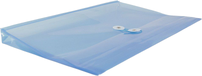 Blue Legal Open End Plastic Envelopes (9 3/4 x 14 1/2) with Button & String