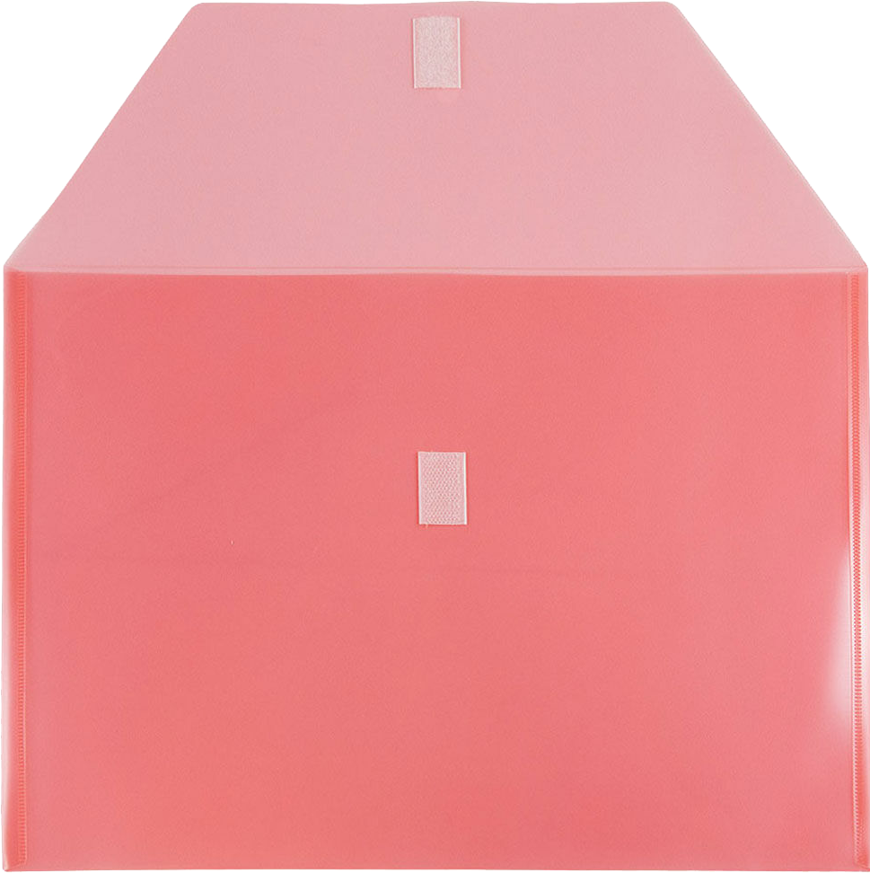 Red Legal Booklet Plastic Envelopes (9 3/4 x 14 1/2) with Hook and Loop Closure