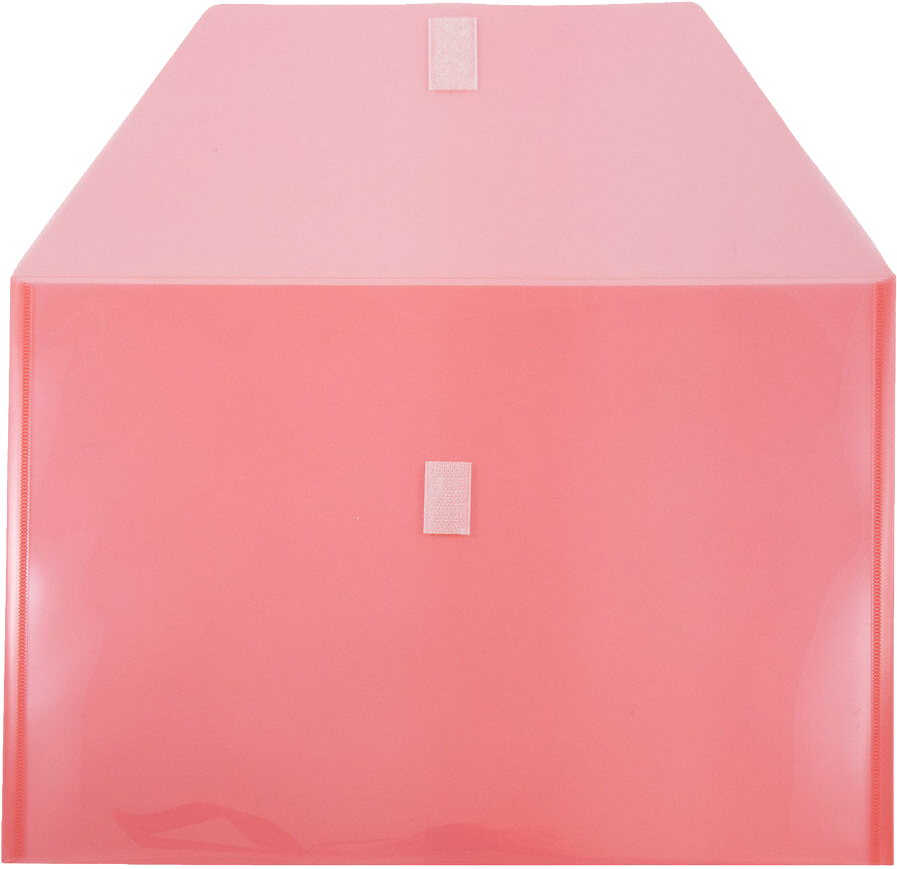 Red Legal Booklet Plastic Envelopes (9 3/4 x 14 1/2) with Hook and Loop Closure
